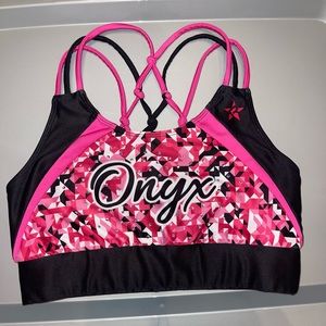 Cheer Athletics Onyxcats WORLDS practice wear sports bra